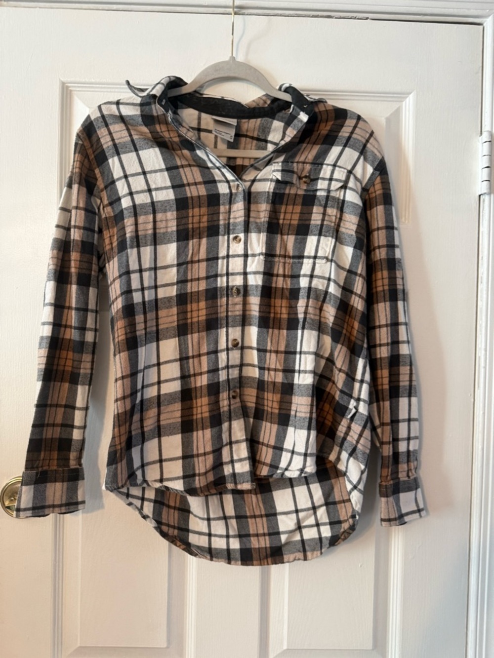 The North Face Plaid Shirt in Black, Brown & Cream